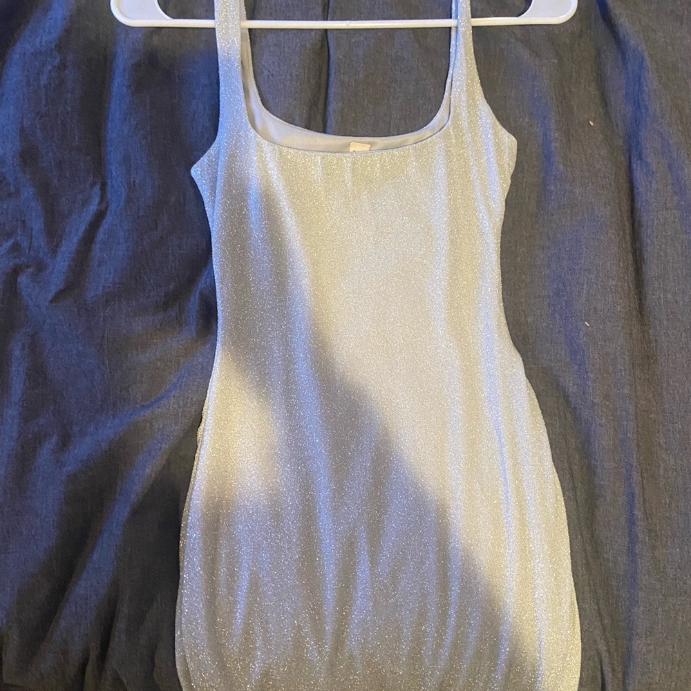 Baby Boo sparkle silver mini dress Size Small! Never worn